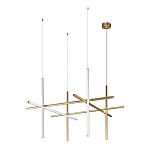 Люстра с 6-ю цилиндрическими плафонами на тонких тросах Trumpet tube варинант исполнения - 2 | Loft Concept в Тюмени