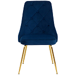 Стул в темно-синей велюровой обивке Ward Dark Blue Velour Chair варинант исполнения - 2 | Loft Concept в Тюмени