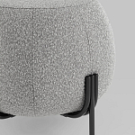 Пуф в ткани букле серого цвета Pikelet варинант исполнения - 3 | Loft Concept в Тюмени