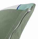 Подушка декоративная хлопковая мятного цвета с абстрактным принтом Elysian Flow Breeze варинант исполнения - 4 | Loft Concept в Тюмени