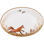 Блюдо овальное из фарфора с изображением животных Hunting Porcelain Collection варинант исполнения - 1 | Loft Concept в Тюмени