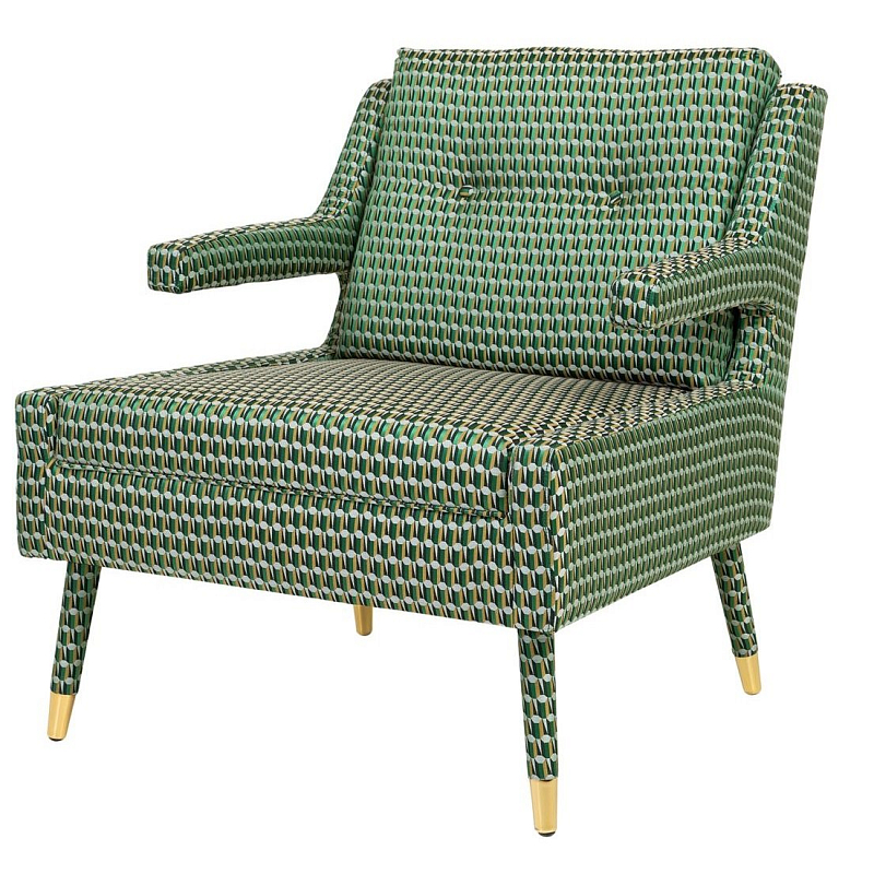 BALHAM CHAIR кресло Зеленый Золотой BALHAM CHAIR кресло Зеленый Золотой в Тюмени | Loft Concept