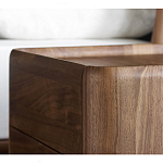 Прикроватный деревянный столик с 2-мя ящиками Moon Walnut Furniture варинант исполнения - 8 | Loft Concept в Тюмени