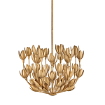 Люстра золотого цвета из множества металлических лепестков в форме тюльпанов Hinkley варинант исполнения - 1 | Loft Concept в Тюмени