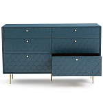 Комод с 6 выдвижными ящиками Scale Ornament Blue Chest of Drawers варинант исполнения - 3 | Loft Concept в Тюмени