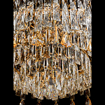 Люстра круглая с хрустальными подвесками на золотистом каркасе Roul Crystal Light варинант исполнения - 5 | Loft Concept в Тюмени