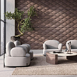 Гипсовая 3D панель с принтографией PM-108 варинант исполнения - 3 | Loft Concept в Тюмени