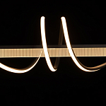 Люстра линейная черного цвета с волнообразным металлическим элементом Luke Lampco Tracer Lamp варинант исполнения - 5 | Loft Concept в Тюмени