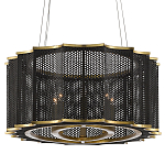 Люстра овальная в сочетании черного и золотого цвета Mesh Lighting варинант исполнения - 3 | Loft Concept в Тюмени