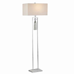 Торшер с прямоугольным тканевым абажуром на белом мраморном основании Silver Threads варинант исполнения - 4 | Loft Concept в Тюмени