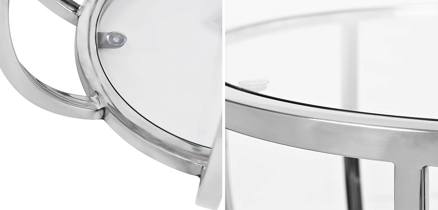 Приставной стол Fedric Side Table silver Приставной стол Fedric Side Table silver - Loft-Concept в Тюмени