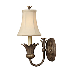 Бра с бежевым тканевым абажуром и декоративной чашей Hinkley варинант исполнения - 1 | Loft Concept в Тюмени