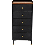Высокий комод с 5-ю ящиками Cesar Black Chest of Drawers варинант исполнения - 1 | Loft Concept в Тюмени