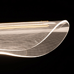 Люстра линейная с прозрачным волнообразным плафоном Wave Line варинант исполнения - 5 | Loft Concept в Тюмени