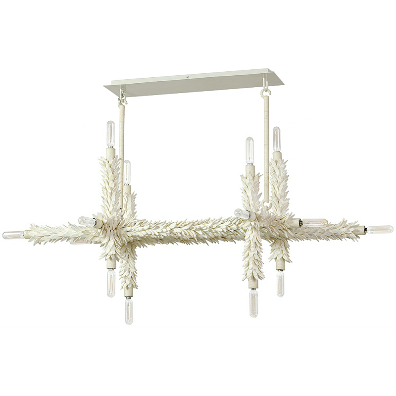 Люстра линейная White Bionic Petals Harmony Linear Chandelier Молочный Белый Люстра линейная White Bionic Petals Harmony Linear Chandelier Молочный Белый в Тюмени | Loft Concept