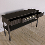 Дизайнерская Консоль с полкой и ящиком Primo Темный орех варинант исполнения - 6 | Loft Concept в Тюмени