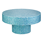 Стол Кофейный с инкрустацией Flower Blue варинант исполнения - 1 | Loft Concept в Тюмени