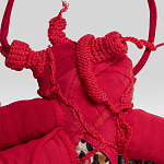 Настенный ковер разноцветный из одежды Heart варинант исполнения - 3 | Loft Concept в Тюмени