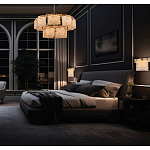 Люстра двухъярусная с текстурными овальными абажурами Splendor Palace Style варинант исполнения - 5 | Loft Concept в Тюмени