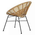 Стул круглый с ротанговым плетением Round Wicker Stool варинант исполнения - 4 | Loft Concept в Тюмени