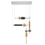 Люстра подвесная из металла и стекла Harmony of Strict Lines варинант исполнения - 1 | Loft Concept в Тюмени