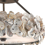 Потолочный светильник круглый с абажуром из устричных раковин Sea Ravens варинант исполнения - 1 | Loft Concept в Тюмени