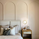 Светодиодное бра круглой формы с металлической рамой золотого цвета Marble Glow варинант исполнения - 2 | Loft Concept в Тюмени