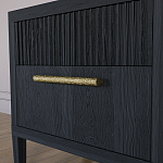 Прикроватная Тумбочка Primo с двумя ящиками Черный дуб варинант исполнения - 3 | Loft Concept в Тюмени