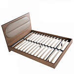 Кровать двуспальная с высоким изголовьем из дерева и подушек из экокожи Modern Look варинант исполнения - 4 | Loft Concept в Тюмени