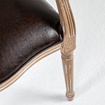 Полукресло из массива бука с сиденьем из экокожи и цветочным принтом на спинке Chinoiserie Garden Chair варинант исполнения - 3 | Loft Concept в Тюмени