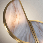 Бра с двумя полукруглыми плафонами из искусственного алебастра в бронзовой оправе Marbella варинант исполнения - 9 | Loft Concept в Тюмени