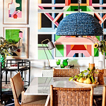 Люстра с плафоном в виде купола синяя Wooden Beads Chandelier Blue варинант исполнения - 2 | Loft Concept в Тюмени