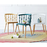 Пластиковый стул на ножках из массива бука Ferret Spiral Green варинант исполнения - 8 | Loft Concept в Тюмени