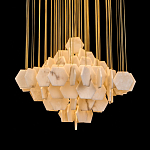 Люстра с фигурными подвесками из натурального камня Glowing Spheres варинант исполнения - 2 | Loft Concept в Тюмени