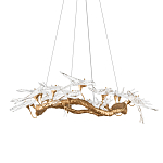 Люстра подвесная с прозрачными стеклянными птичками на ветвях Диаметр 100 см Serip Voa варинант исполнения - 1 | Loft Concept в Тюмени