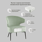 Современное мягкое кресло на металлических ножках Rakush Pistachio варинант исполнения - 9 | Loft Concept в Тюмени