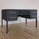 Большой Рабочий стол Primo с 5 выдвижными ящиками Черный дуб варинант исполнения - 2 | Loft Concept в Тюмени