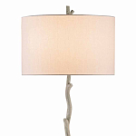 Торшер с цилиндрическим тканевым абажуром на каркасе в виде тонкого дерева Gray Branch варинант исполнения - 1 | Loft Concept в Тюмени