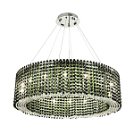 Круглая люстра с хрустальными подвесками Crystal Art Chrome Green Chandelier 12 варинант исполнения - 1 | Loft Concept в Тюмени