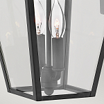 Настенный фонарь черного цвета с прозрачным стеклянным плафоном трапециевидной формы Hinkley варинант исполнения - 4 | Loft Concept в Тюмени