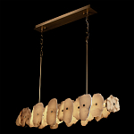 Подвесной светильник с фигурными элементами из белого алебастра Cryptocrystalline Stone варинант исполнения - 6 | Loft Concept в Тюмени