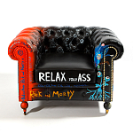 Кресло "Умный Умник" Rick and Morty graffiti chair натуральная кожа  варинант исполнения - 2 | Loft Concept в Тюмени