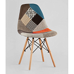 Пластиковый стул на ножках из массива бука Eames Пэчворк варинант исполнения - 1 | Loft Concept в Тюмени