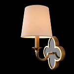 Бра с белым текстильным абажуром и фигурным основанием с зеркальной вставкой Vitorino варинант исполнения - 2 | Loft Concept в Тюмени