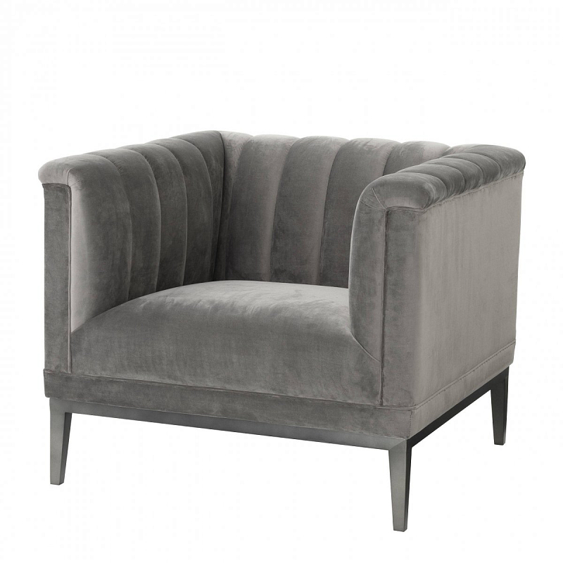 Кресло Eichholtz Chair Raffles Grey Серый Темная бронза Кресло Eichholtz Chair Raffles Grey Серый Темная бронза в Тюмени | Loft Concept