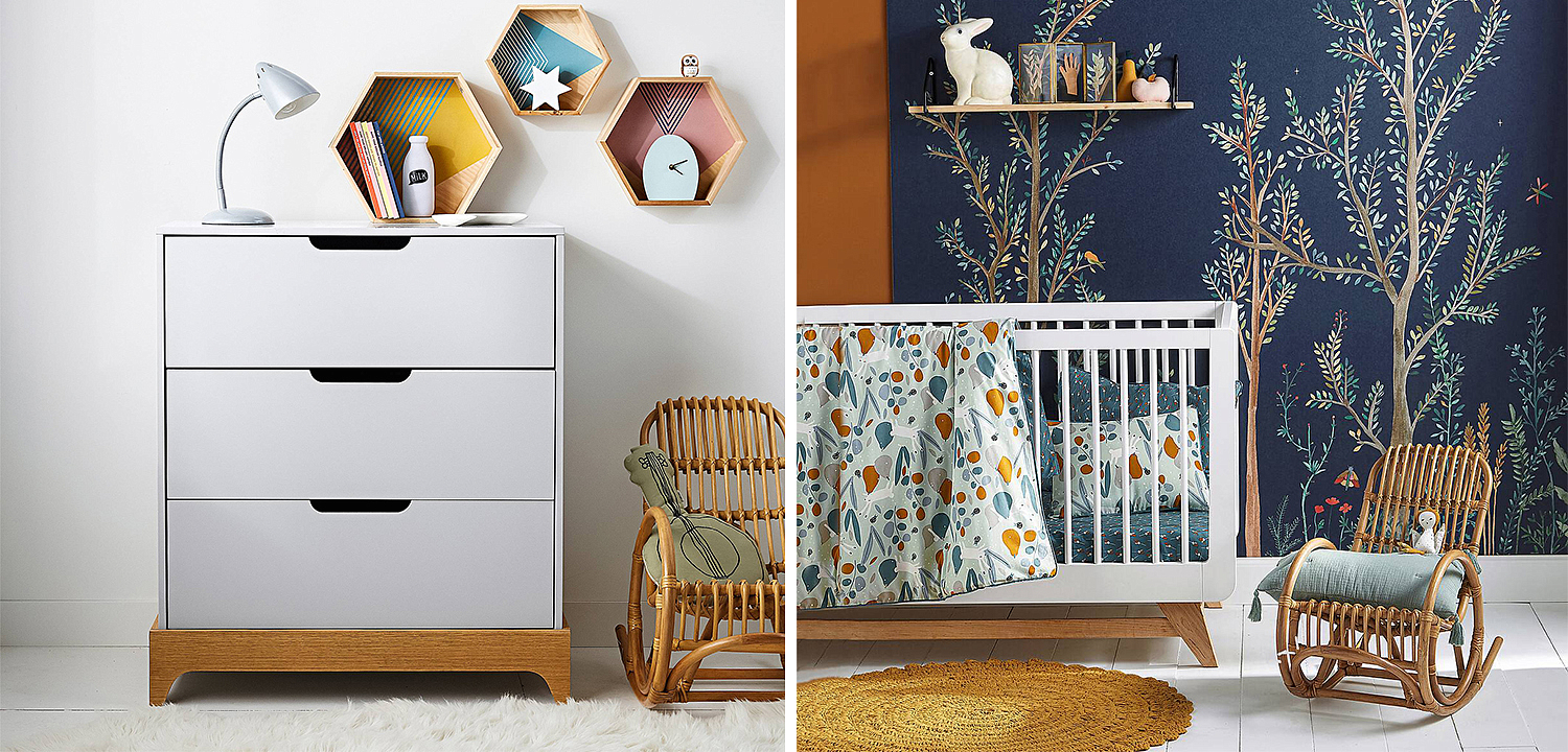 Детское кресло-качалка Wicker Baby Rocking Chair - Loft-Concept в Тюмени