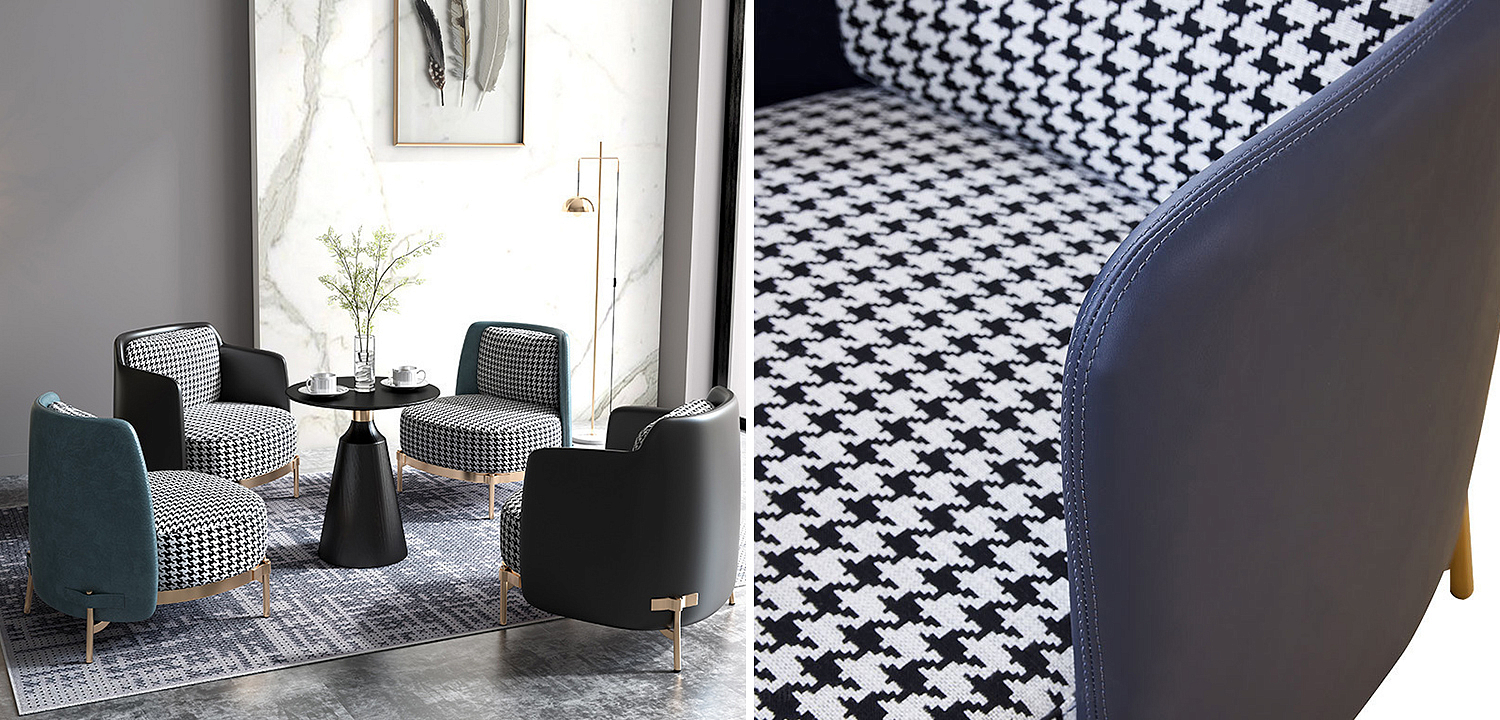 Кресло Pied de Poule Blue Armchair Кресло Pied de Poule Blue Armchair - Loft-Concept в Тюмени