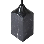 Кофейный столик с круглой столешницей и мраморным основанием Steel Reliability варинант исполнения - 3 | Loft Concept в Тюмени