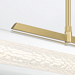 Подвесной светильник линейный золотого цвета с длинной цилиндрической стеклянной трубкой Eurofase варинант исполнения - 7 | Loft Concept в Тюмени