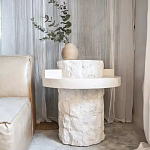 Дизайнерский журнальный стол цилиндрической формы фактурный Mylepen варинант исполнения - 2 | Loft Concept в Тюмени